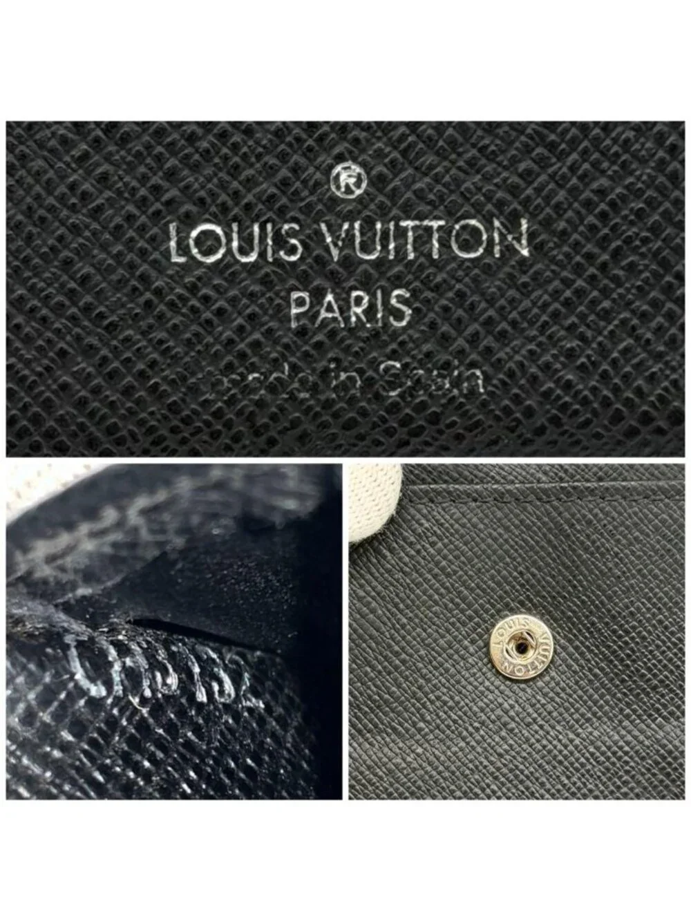 Louis Vuitton Portefeuille Marco Damier Graphite Compact Black Wallet